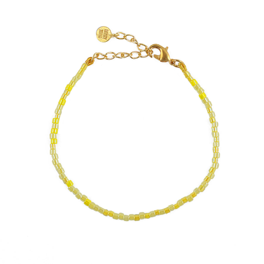 Bracelet perles miyuki colorées - JAUNE
