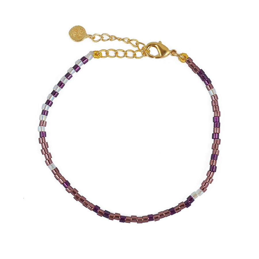 Bracelet perles miyuki colorées - MAUVE