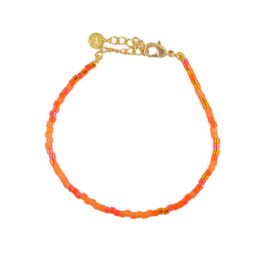 Bracelet perles miyuki colorées - ORANGE