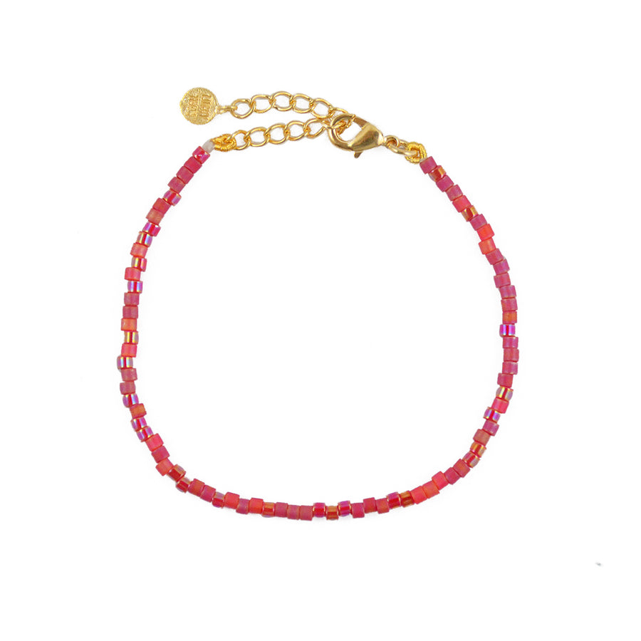 Bracelet perles miyuki colorées - ROSE