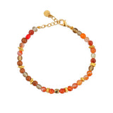 Bracelet doré pierres naturelles et disques dorés - AGATE