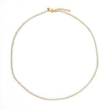 Gold necklace and small cultured pearls