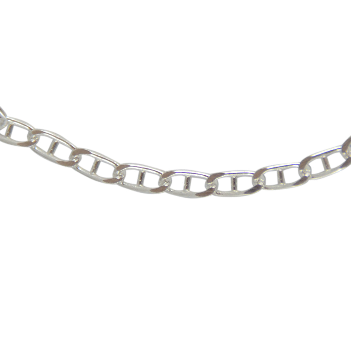 Bracelet argent maille marine aplatie