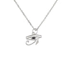 Luckyteam bijoux femme argent 925 collier oeil d'horus onyx noir
