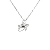 Luckyteam bijoux femme argent 925 collier oeil d'horus onyx noir