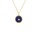 Collier doré médaille pierre et zircon chaque jour davantage