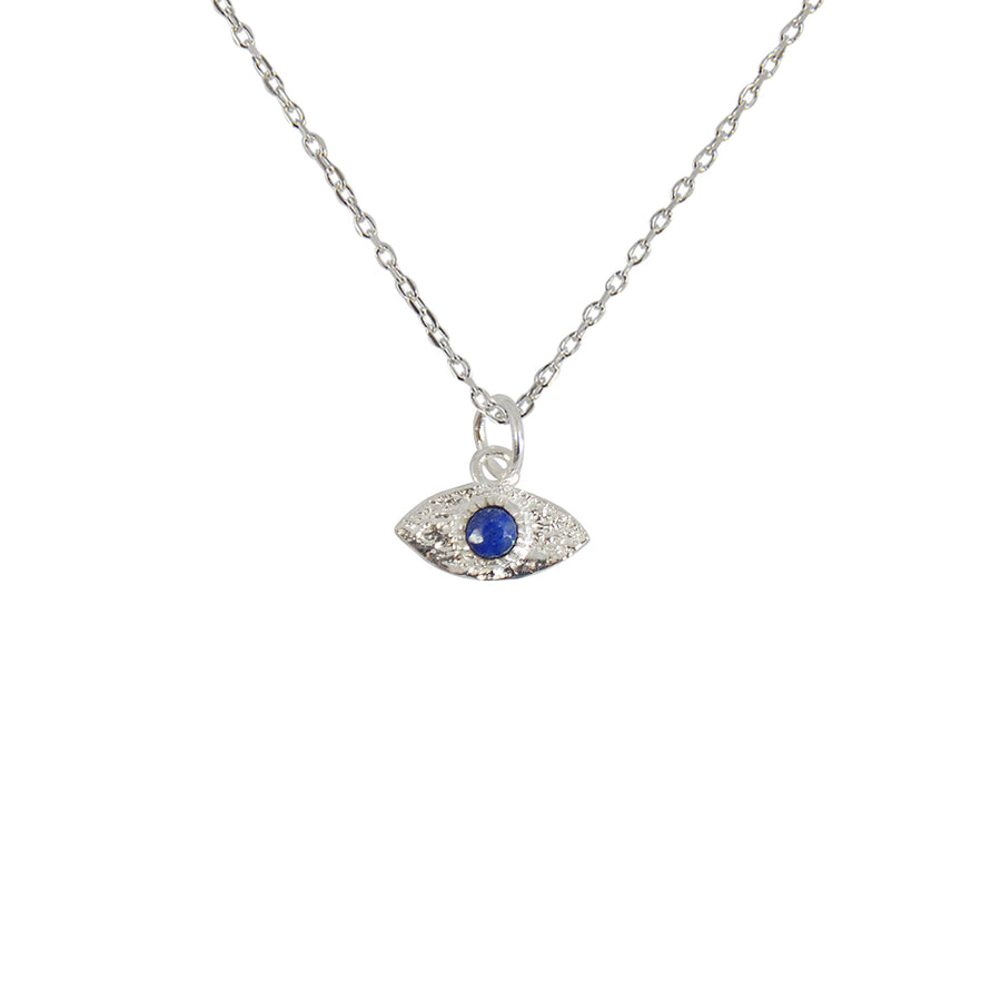 Luckyteam bijoux femme argent 925 collier oeil lapis lazulis