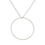 Collier argent 925 anneau zircons (S M L XL) - XL