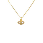 Collier petit oeil doré et zircons blancs