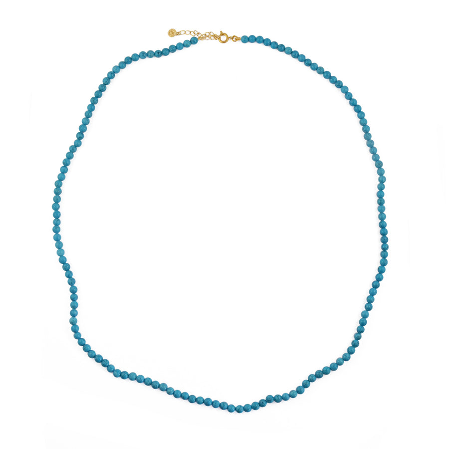 Collier perles turquoises - 60CM