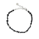 Bracelet argent 925 bois noir et mali
