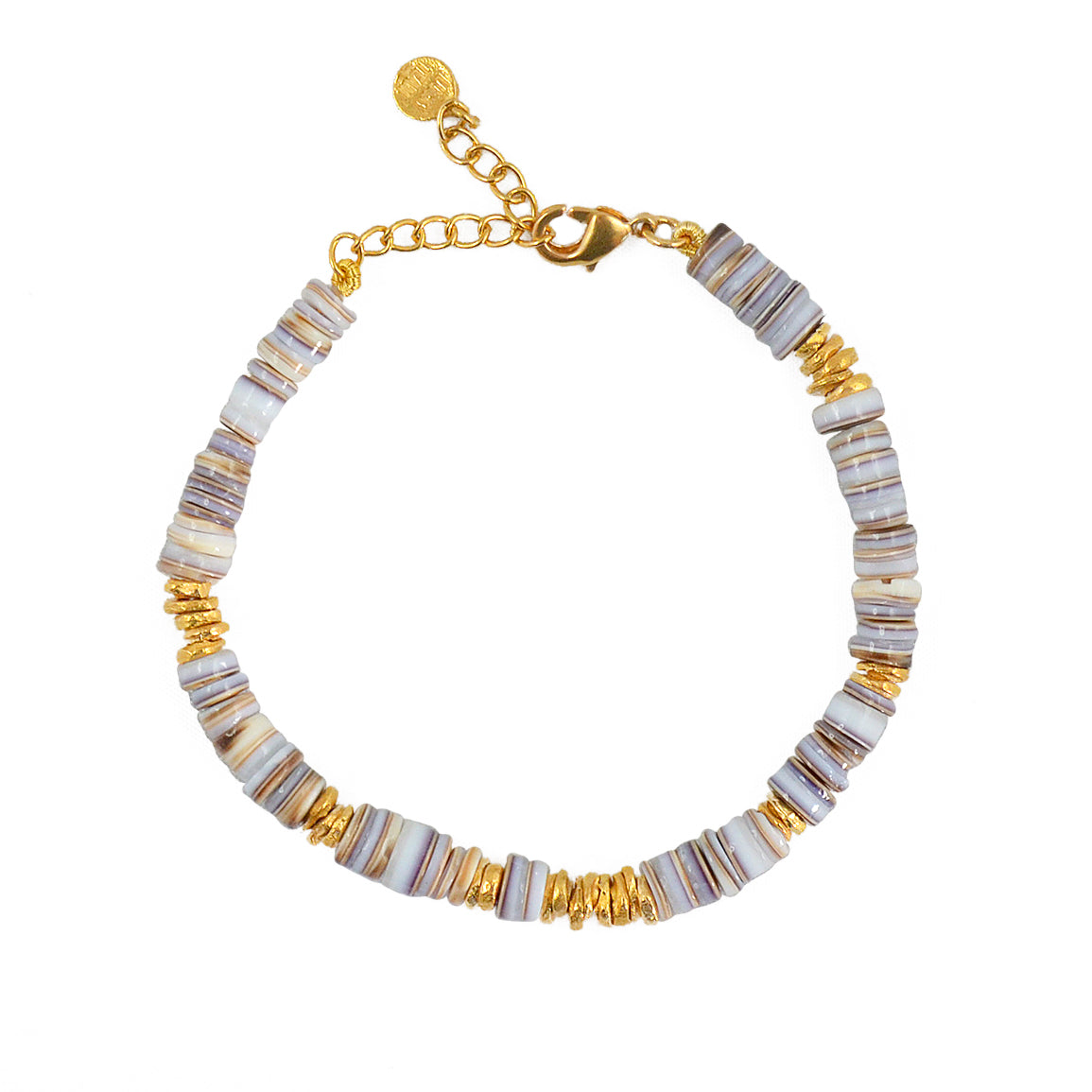 Bracelet boracay coquillage coloré - BLANC MARBRÉ