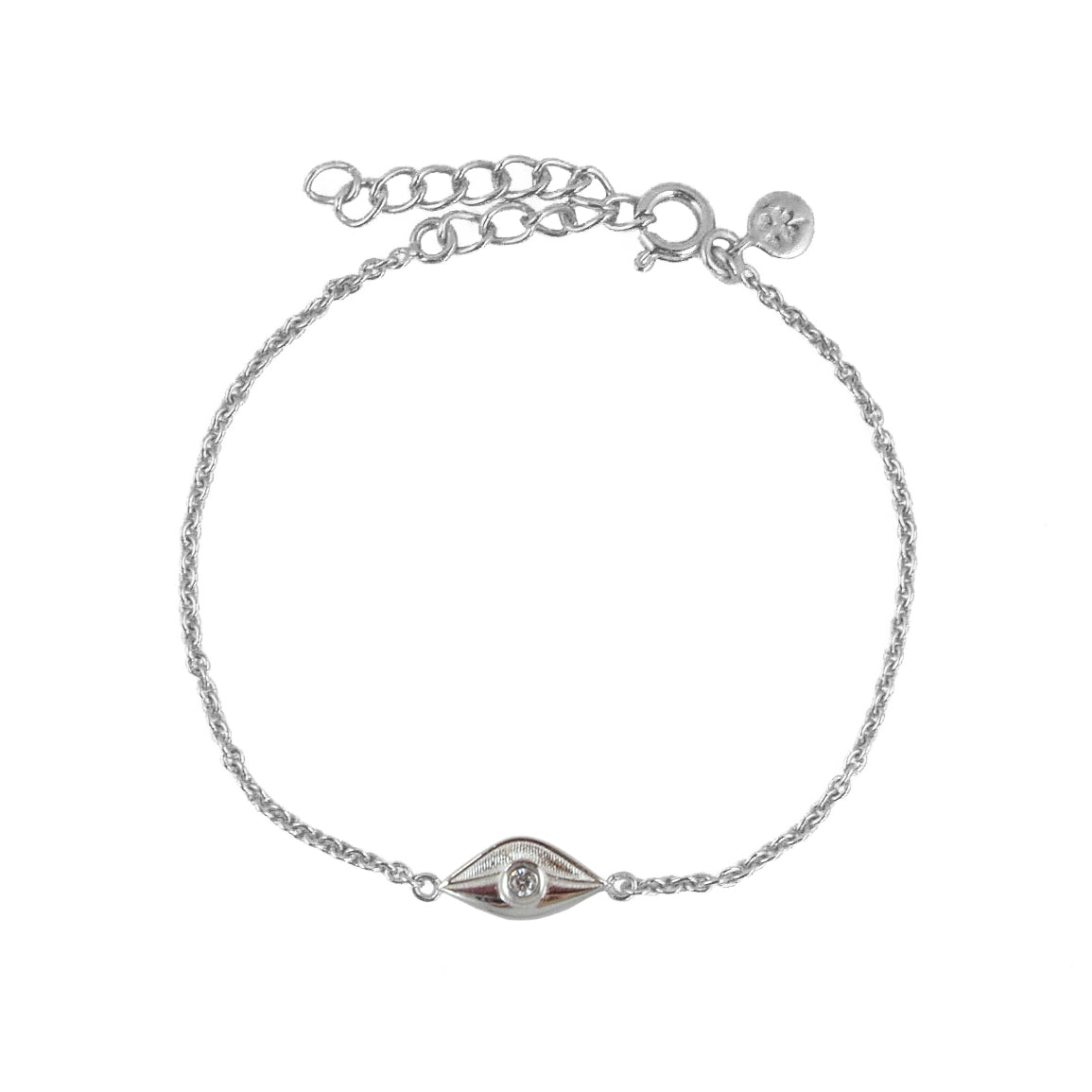 Bracelet argent 925 oeil et zircon