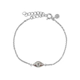 Bracelet argent 925 oeil et zircon