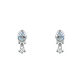 Boucles argent 925 goutte et pampilles - Boucles d’oreilles