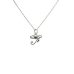 Luckyteam bijoux femme argent 925 collier oeil d'horus onyx verte