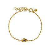 Bracelet doré petit oeil et pierre - LAPIS