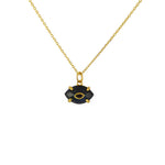 Collier doré oeil en pierre et zircon - ONYX NOIRE