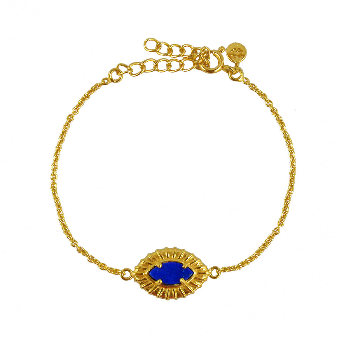 Bracelet doré oeil strié et pierre - LAPIS