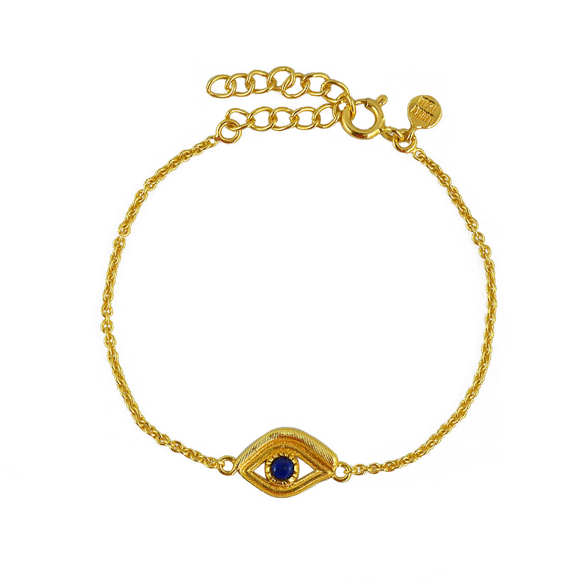 Bracelet doré oeil texturé et pierre - LAPIS
