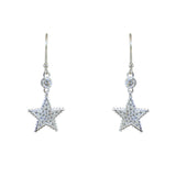 Boucles argent 925 étoile et zircons