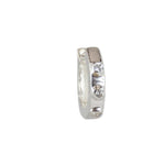 Mini créole argent 925 et zircons - ZIRCON BLANC - Boucles