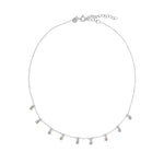 Collier argent 925 et pampilles zircons