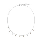 Collier argent 925 et pampilles zircons