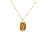 Collier doré pendentif étoile de david et oeil