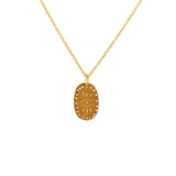 Collier doré pendentif étoile de david et oeil