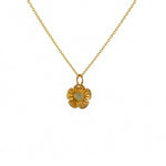 Collier doré pendentif fleur et pierre - PREHNITE - Colliers
