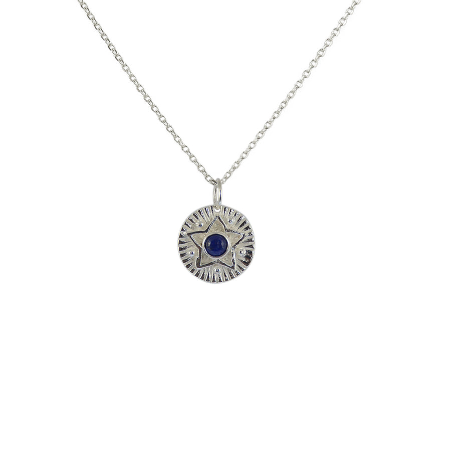 Luckyteam bijoux femme argent 925 collier étoile laîs lazulis