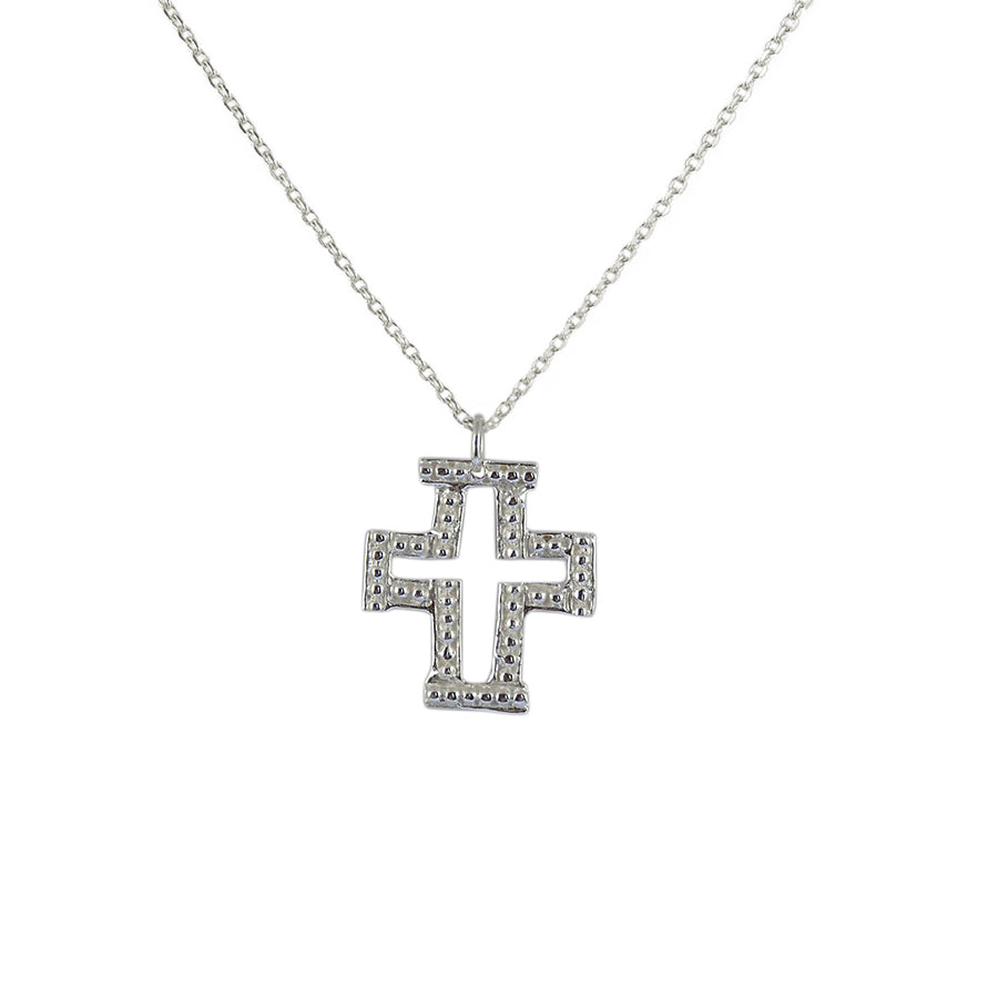 Collier argent 925 et pendentif croix baroque - Colliers