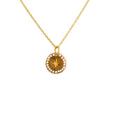 Collier doré médaille rose des vents wish - Colliers