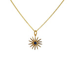Collier doré et pendentif soleil pierre - LAPIS - Colliers
