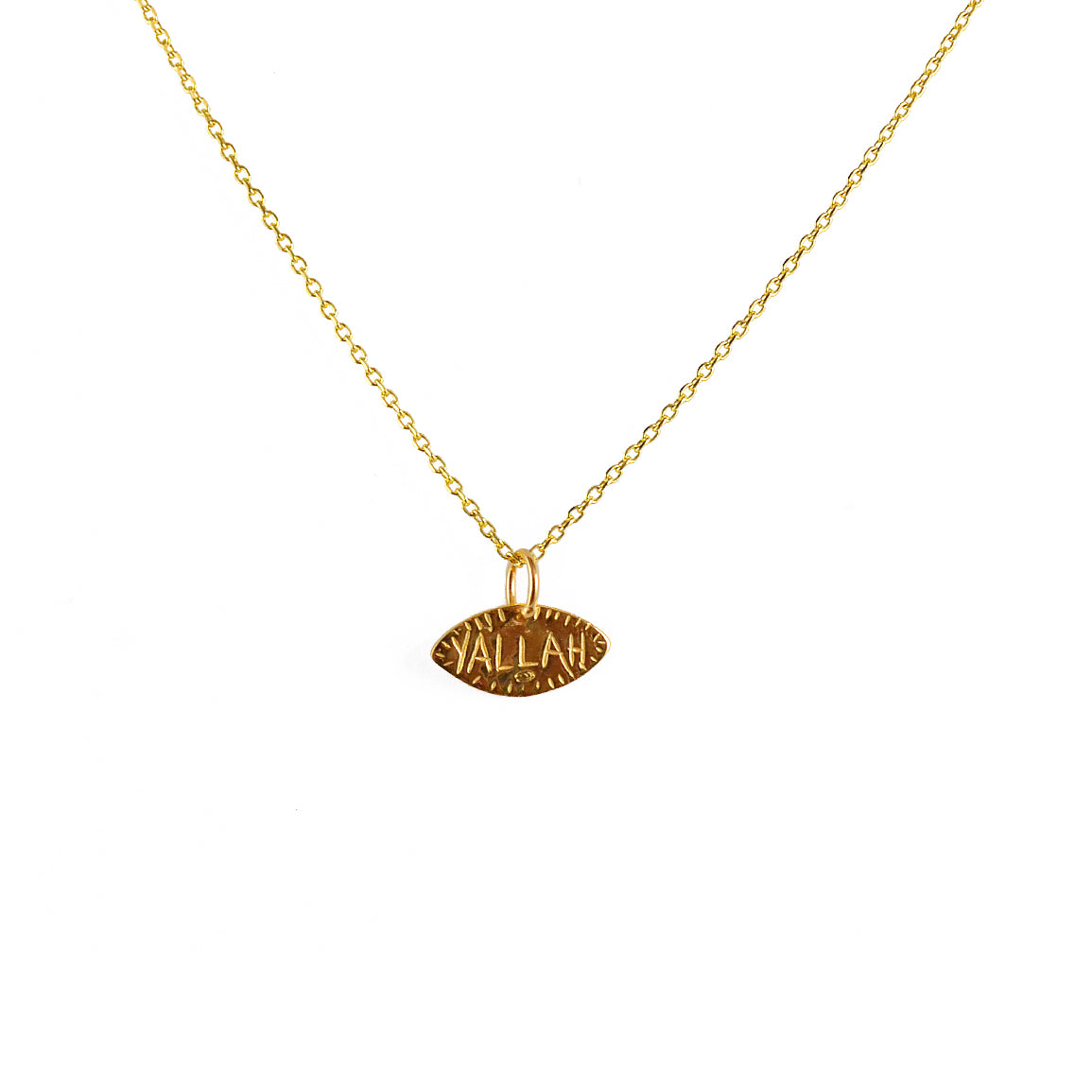 Collier doré pendentif oeil & yallah - Colliers