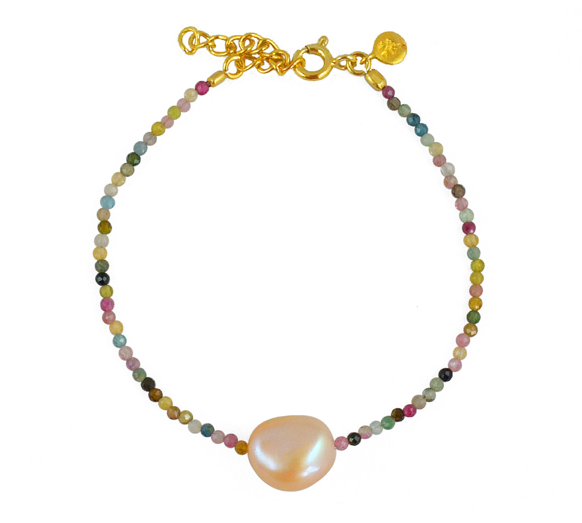 Bracelet perle et pierres fines - TOURMALINE - Bracelets