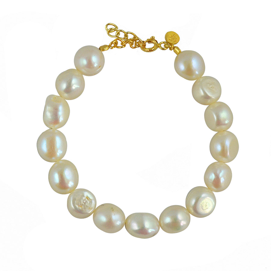 Bracelet doré perles de culture (XL) - Bracelets