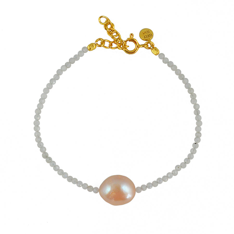 Bracelet perle et pierres fines - PIERRE DE LUNE - Bracelets