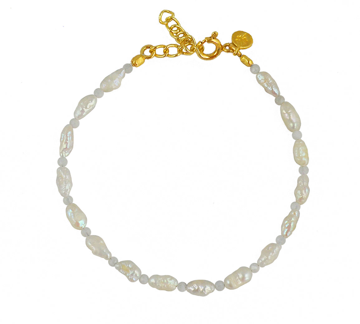 Bracelet perle et pierre - PIERRE DE LUNE - Bracelets