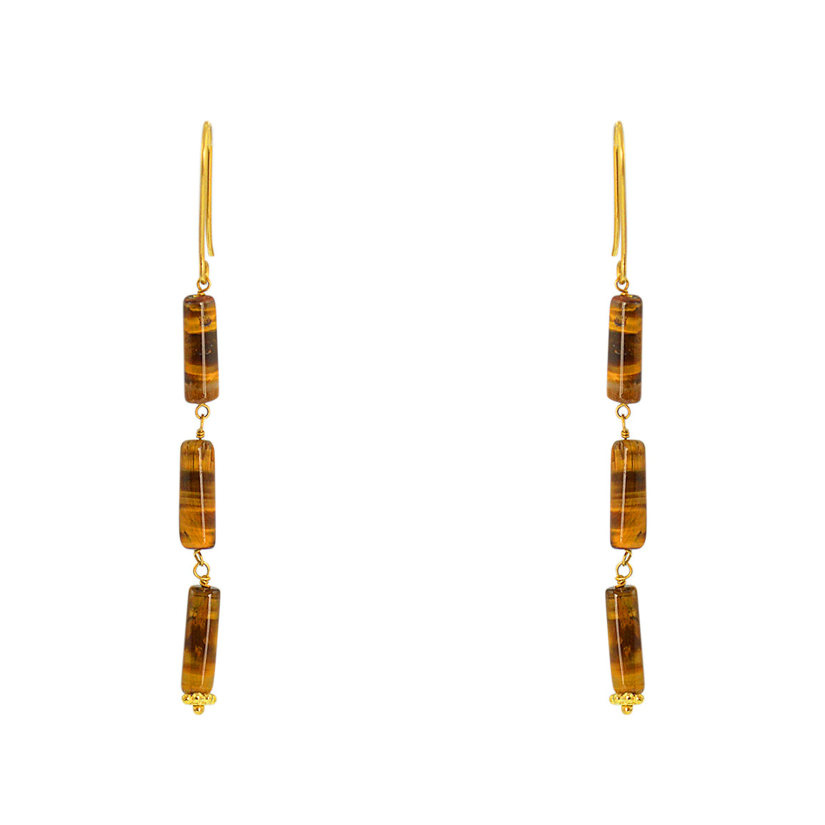 Boucles dorées et oeil de tigre tubes