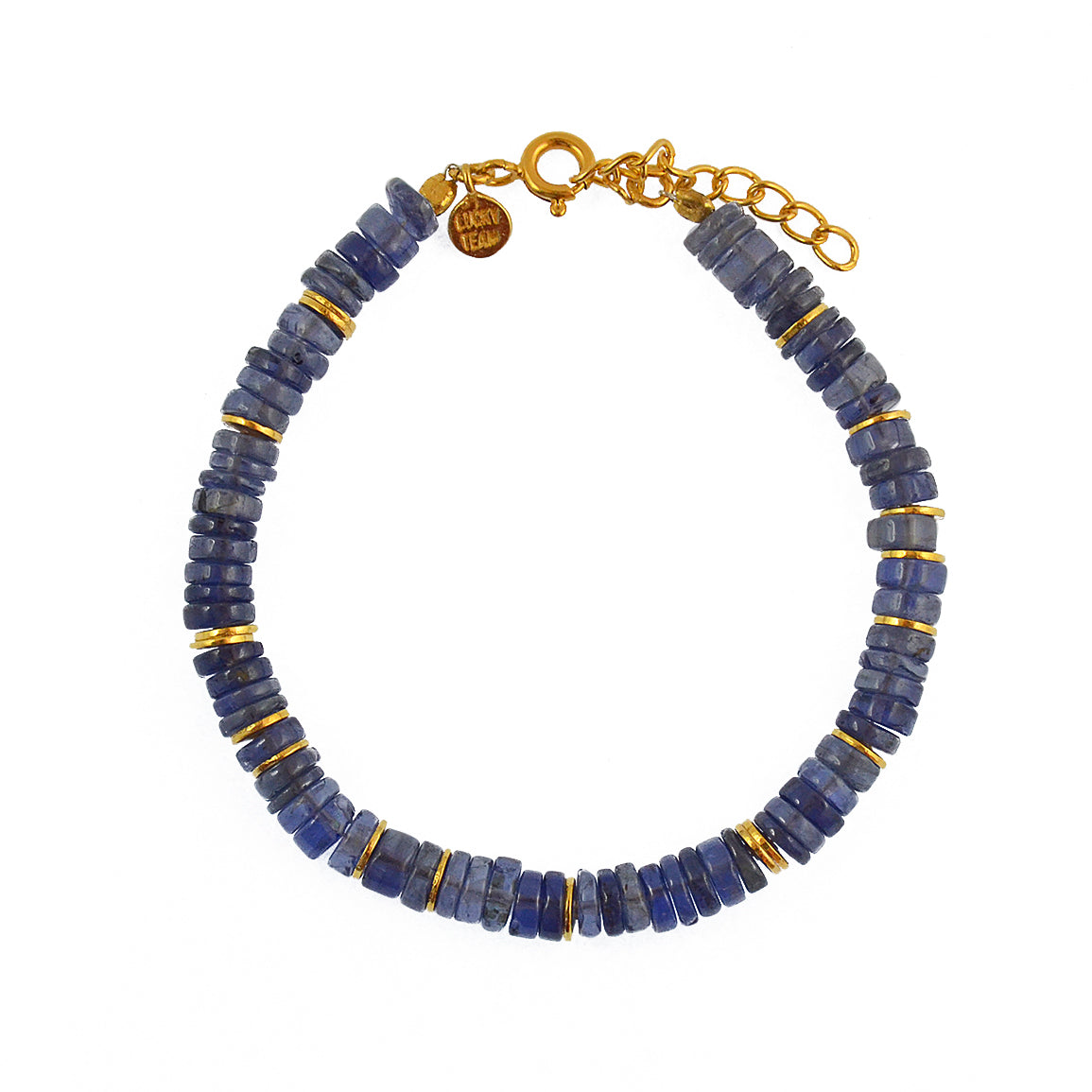 Bracelet doré et pierres heishi - IOLITE - Bracelets