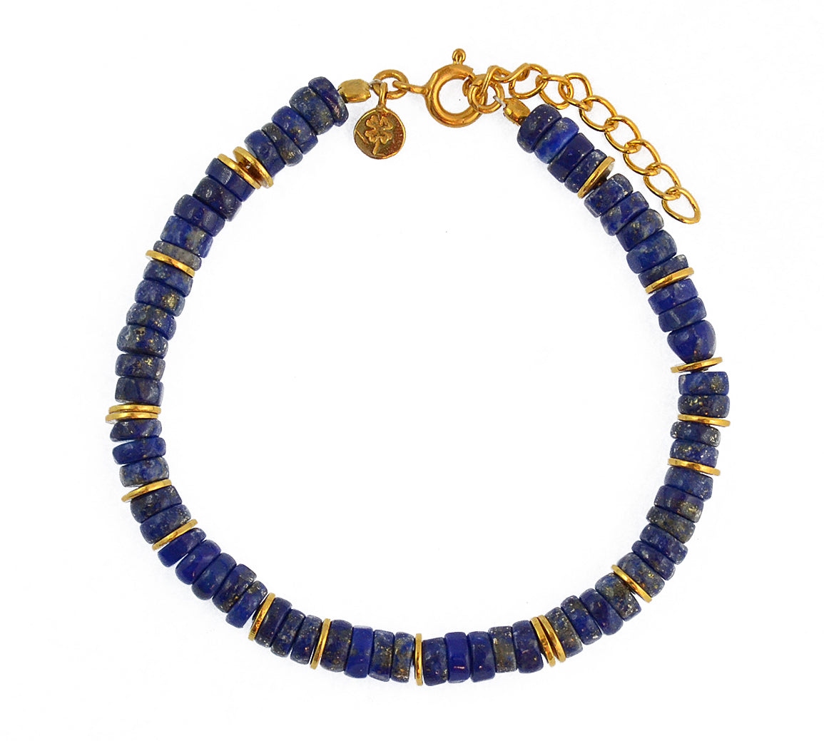 Bracelet doré et pierres heishi - LAPIS - Bracelets