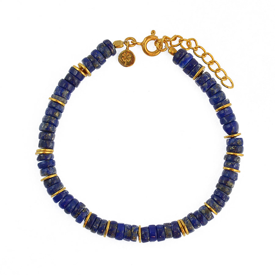 Bracelet doré et pierres heishi - LAPIS - Bracelets