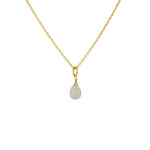 Collier doré et pierre goutte facettée - Colliers