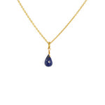 Collier doré et pierre goutte facettée - LAPIS - Colliers