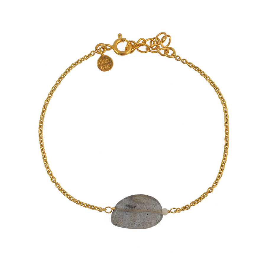 Bracelet doré et pierre naturelle - LABRADORITE - Bracelets