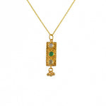 Collier doré et pendentif trilogie pierres - PIERRE DE LUNE