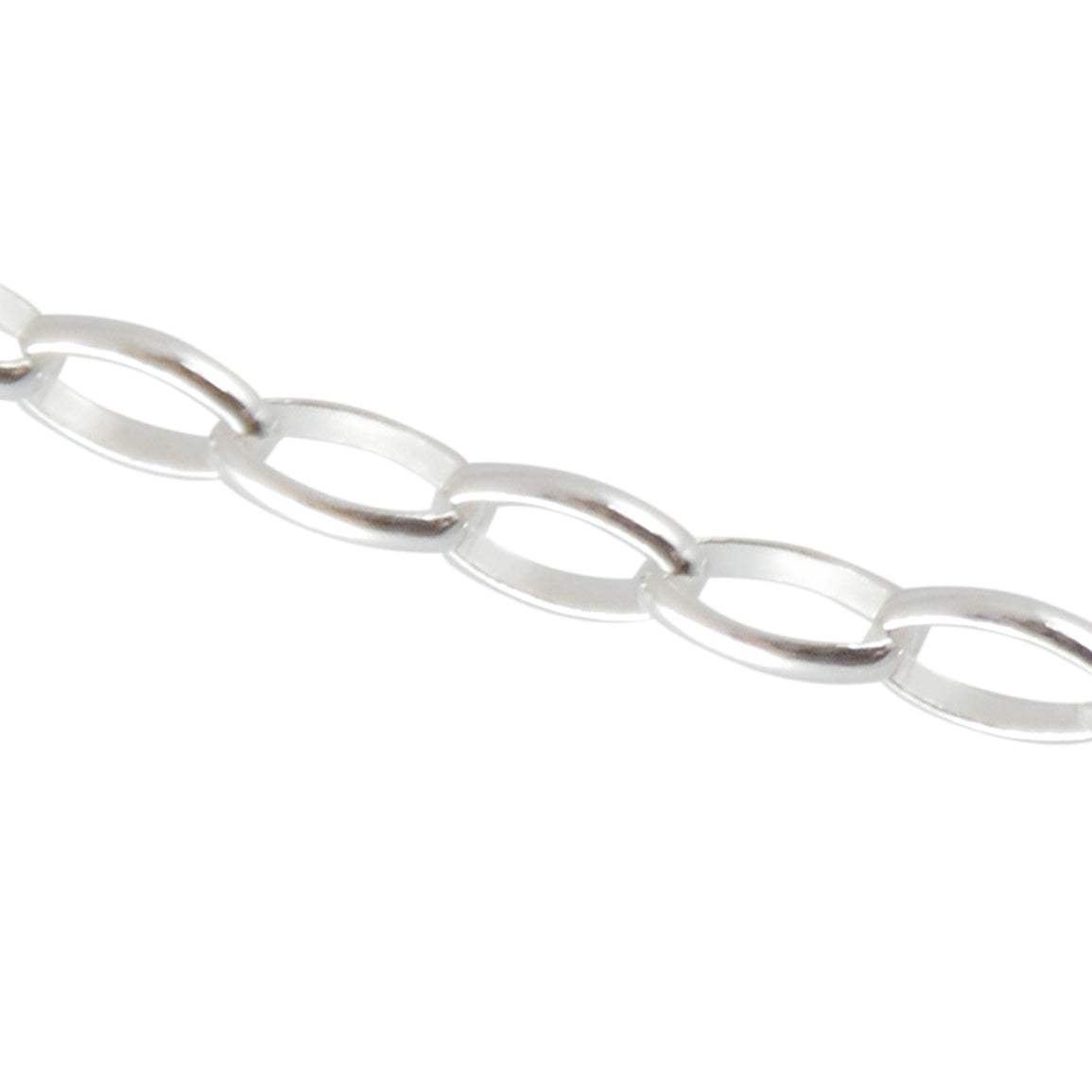 Collier argent maille Jaseron oval