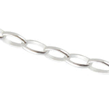 Collier argent maille Jaseron oval